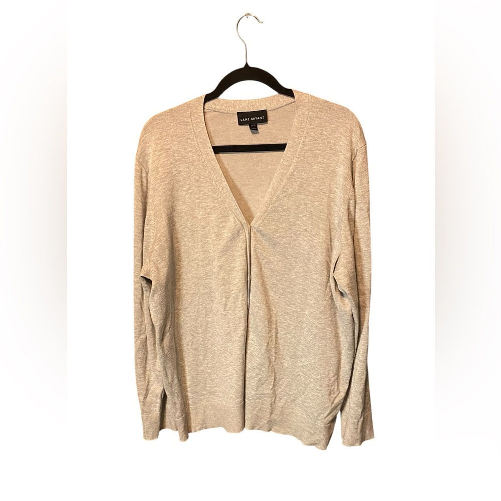 Lane Bryant Gray V-Neck Cardigan Sweater Size 18/20 Plus Size Layering